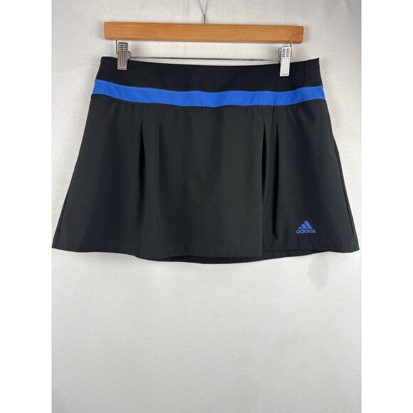 Adidas Womens Climalite Black & Blue Tennis Skort Size M - Picture 1 of 6